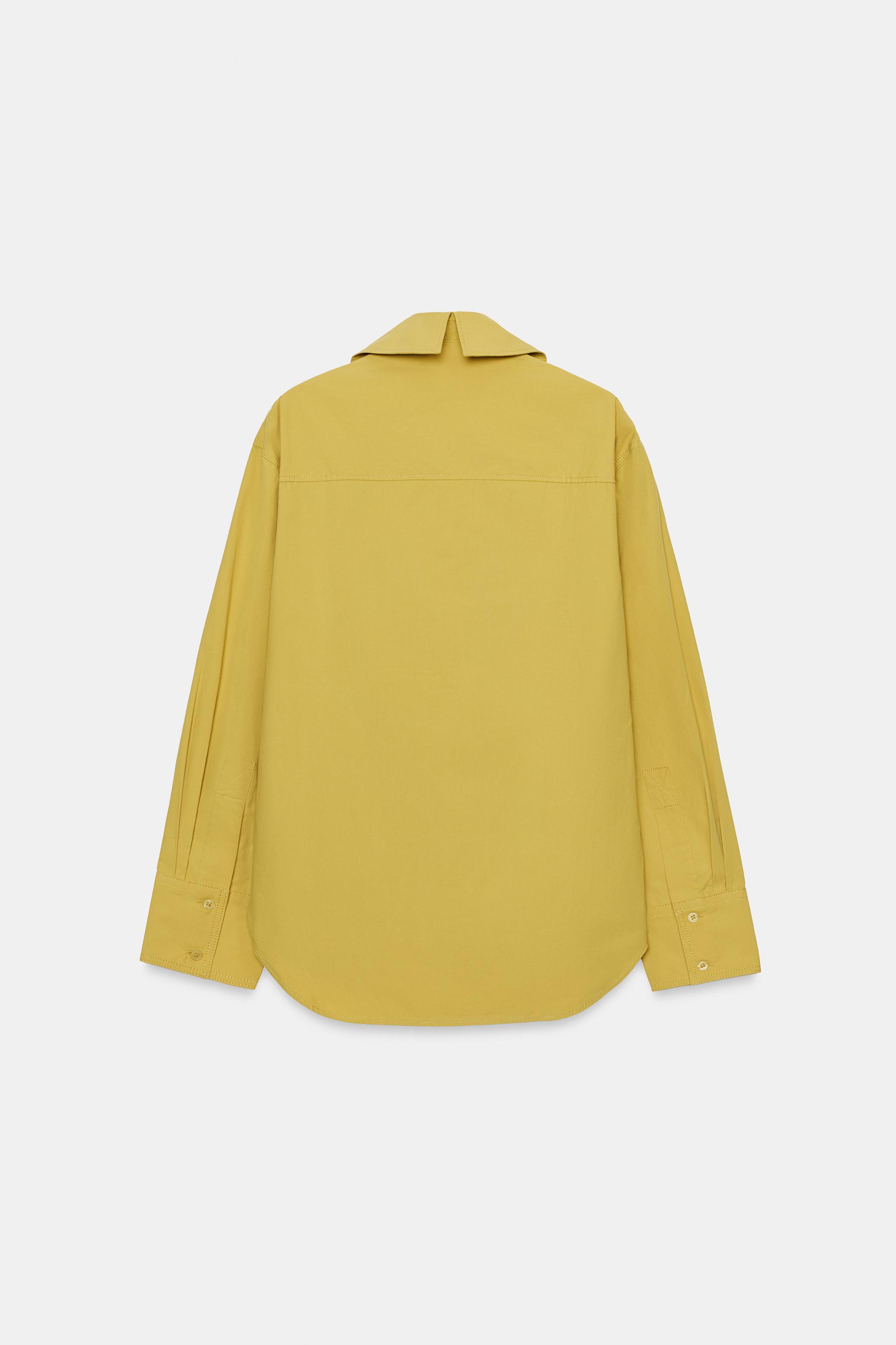 CHEMISE EN GABARDINE À PATTES DE BOUTONNAGE